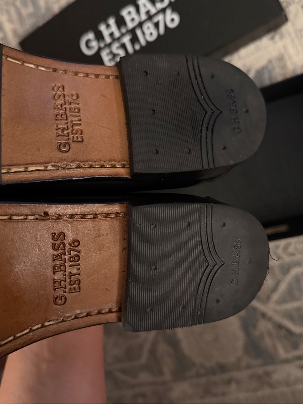 Black Leather Weejuns Bit Loafers - women brand new - Picture 3 of 7